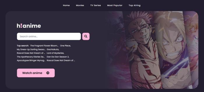 HiAnimeでアニメ視聴